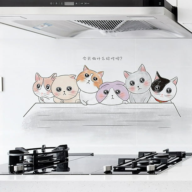 Kitchen Waterproof Anti-Oil Tile Decal Wall Sticker Self-adhesive Wallpaper Kitchen Waterproof Anti-Oil Tile Decal Wall Sticker Self-adhesive Wallpaper